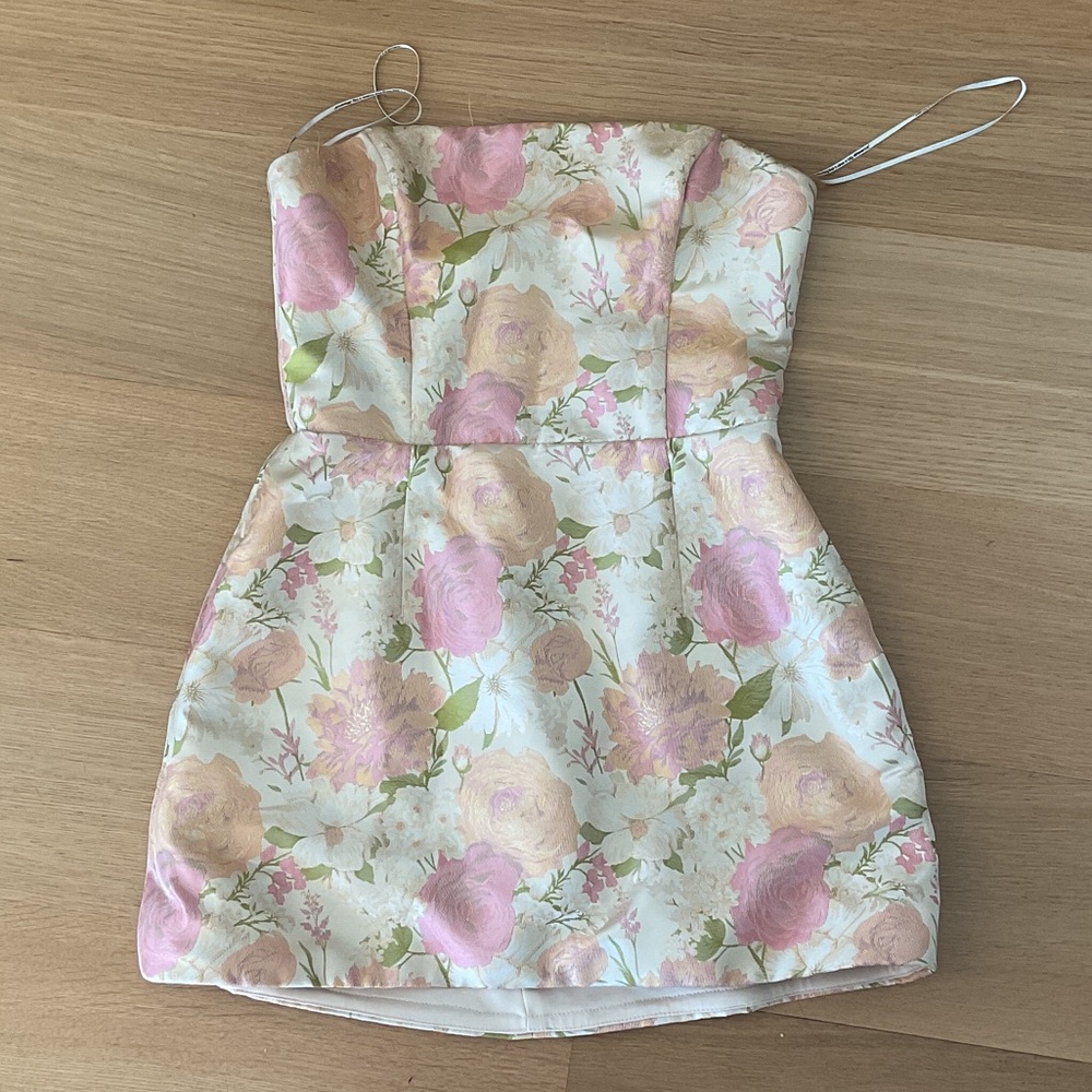 Floral Strapless Dress